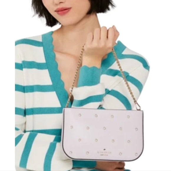 kate spade madison powdered heart studs pochette Valentines Day New - Picture 10 of 12